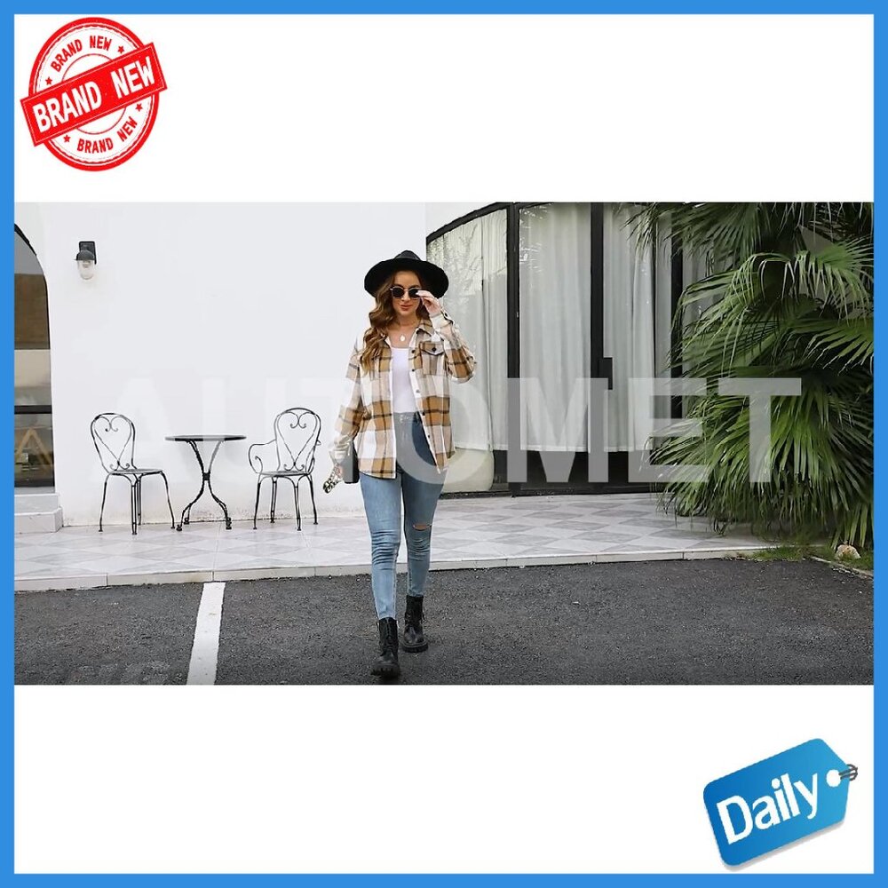 Soft Flannel Shacket Plaid Button Down Shirt Midw… - image 8